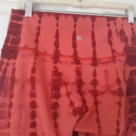 Lululemon Wunder Under High Rise Tight Shibori Persian Red 38" size 8 - Picture 2 of 5